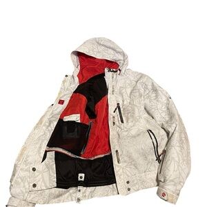 Stylish White and Red Women's Jacket